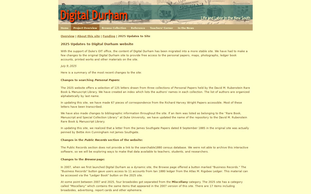 Durham city directory historical research through Digital Durham