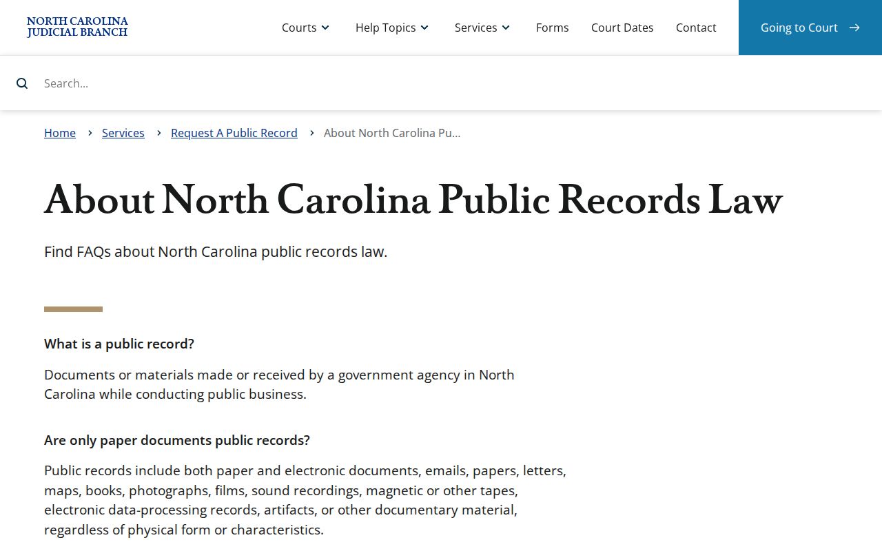 Durham residents directory North Carolina public records law source