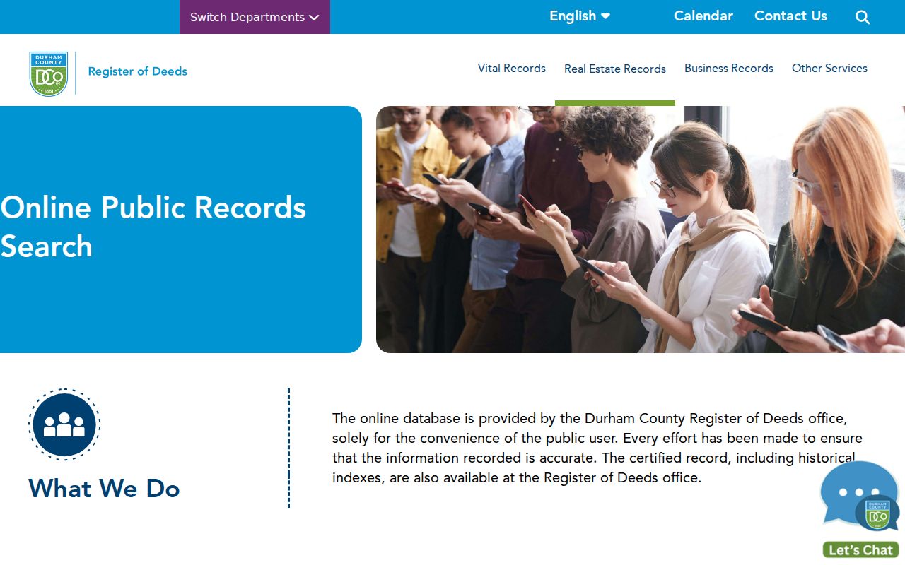 Durham residents directory Register of Deeds online records search
