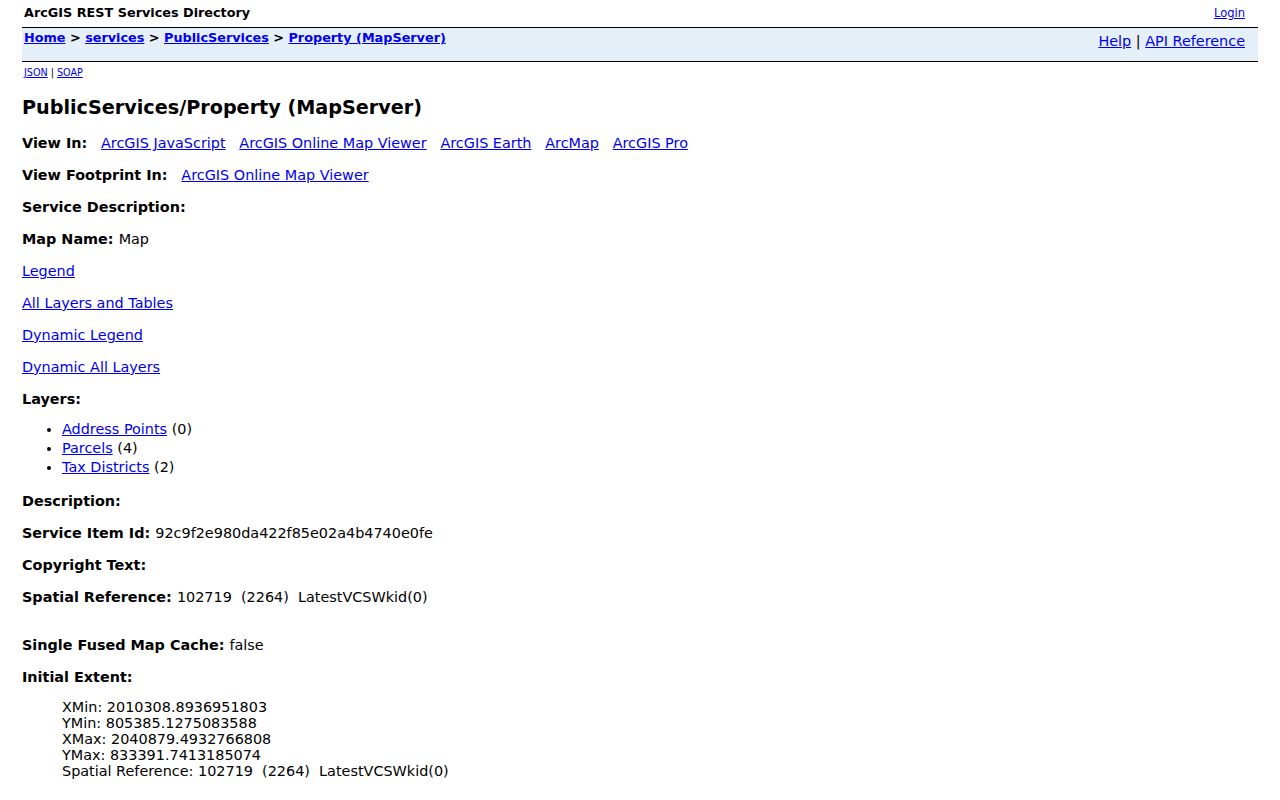Durham street directory property service screen